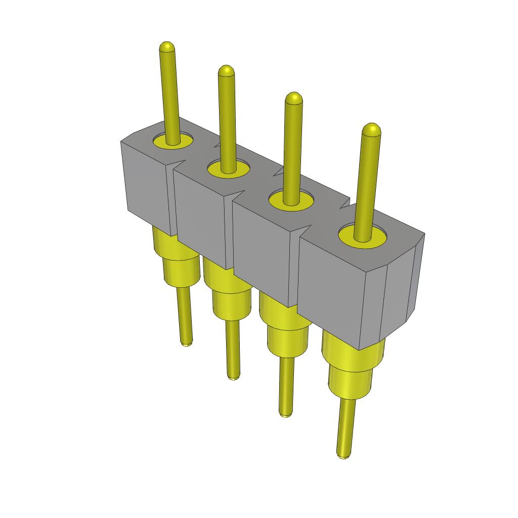 CONN HEADER 4POS .100 PCB TIN【BBS-104-T-A】