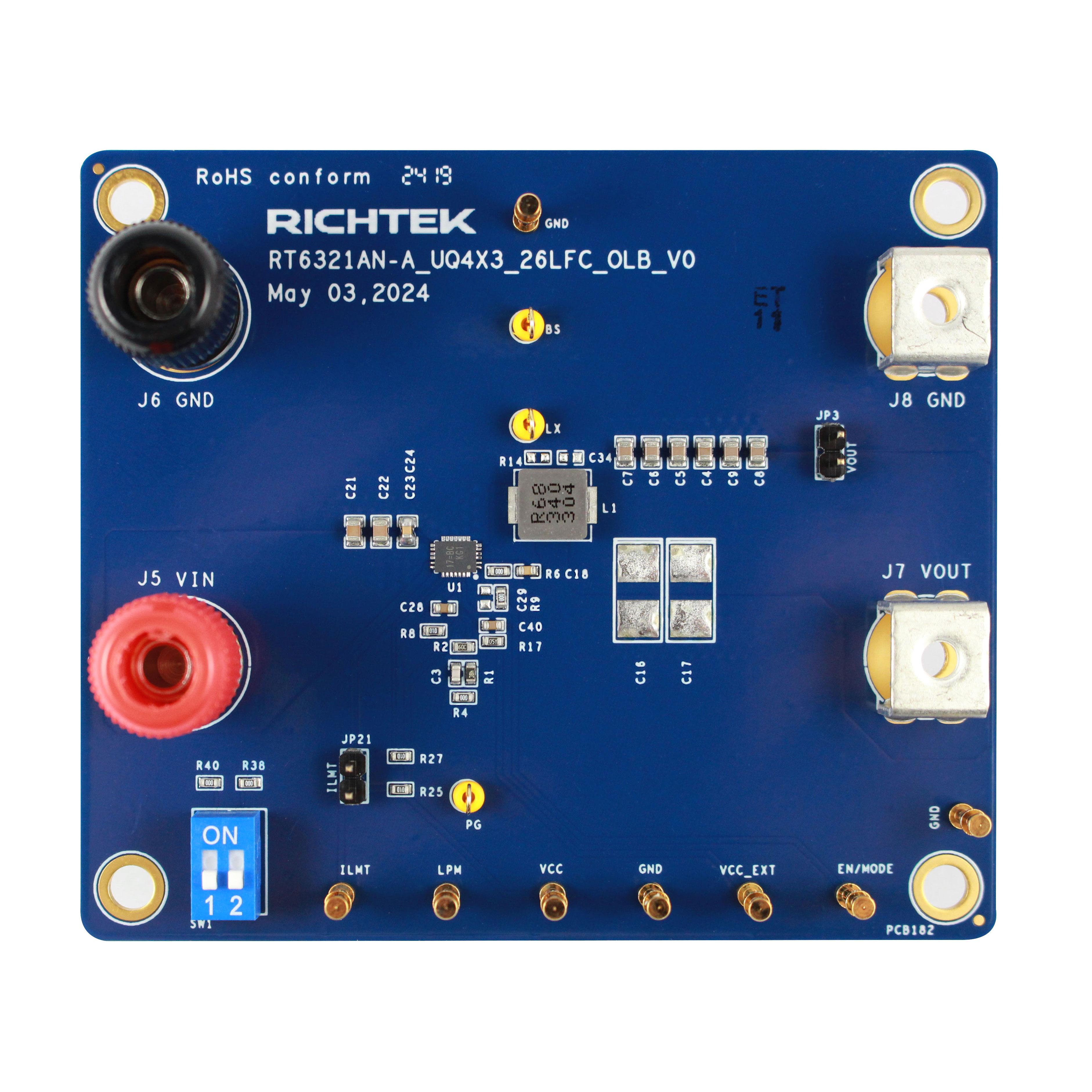 【EVB_RT6321AN-A】同期降圧DC/DCコンバータRT6321評価ボード