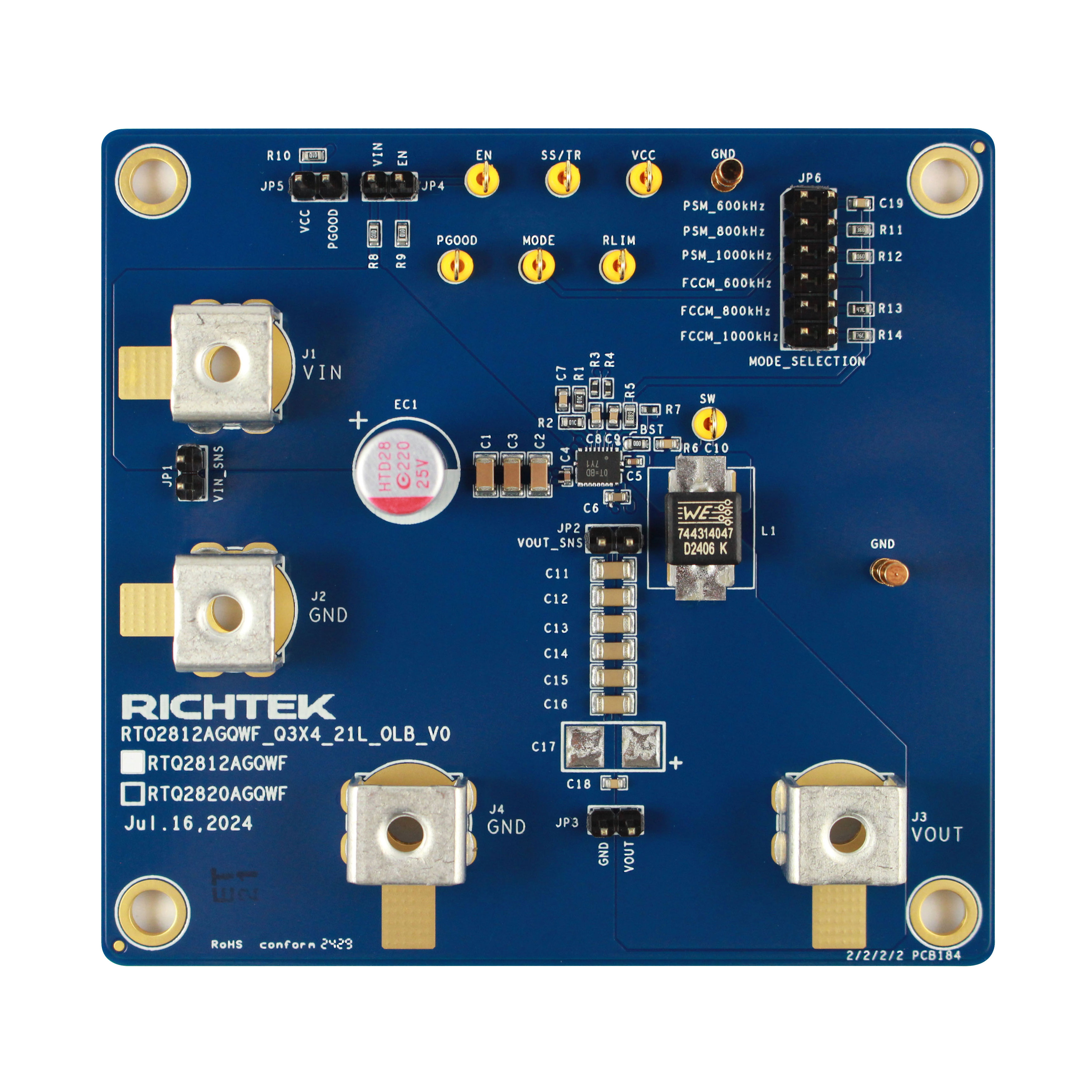 RTQ2812A評価ボード【EVB_RTQ2812AGQWF】