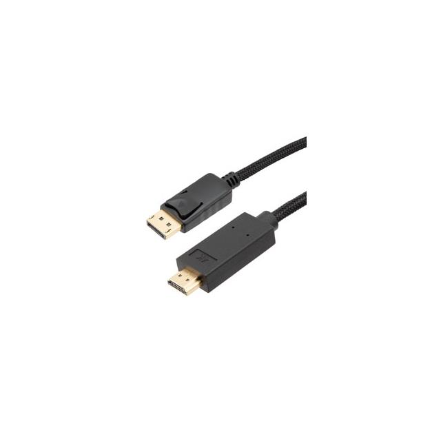 【DPHDMI-MM-2M】DP TO HDMI 2.0, M/M, NYLON BRAID