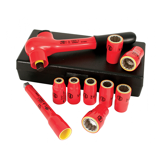SOCKET SET W/HNDL 6PT 12PT 3/8"【31590】