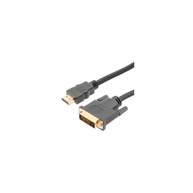 HDMI TO DVI, M/M, 1080P, NYLON B【HD20DVI-MM-1M】