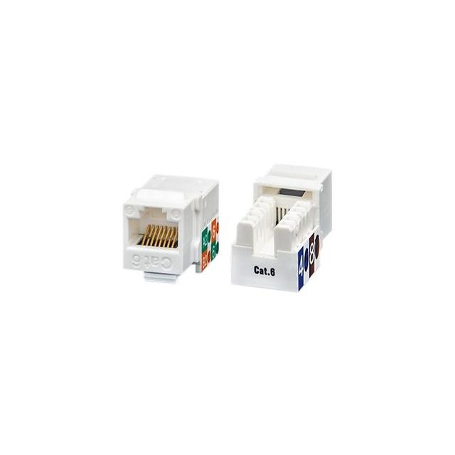 【3261-0020-01】CAT6 UNSH. KEYSTONE JACK, WHITE,