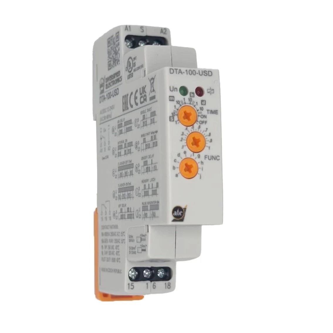 【DTA-100-USD】DIN RAIL 10 FUNCTION TIMER RELAY