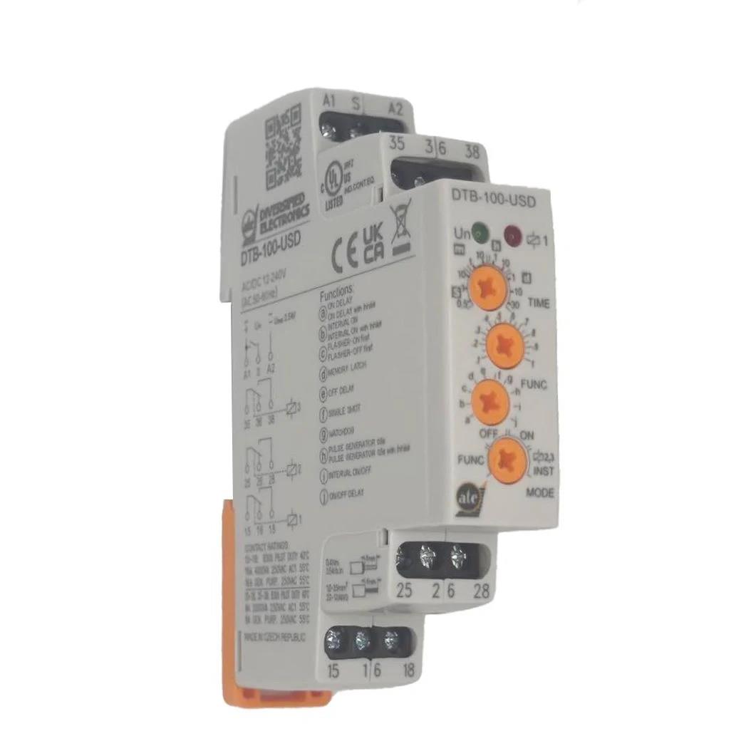【DTB-100-USD】DIN RAIL 10 FUNCTION TIMER RELAY