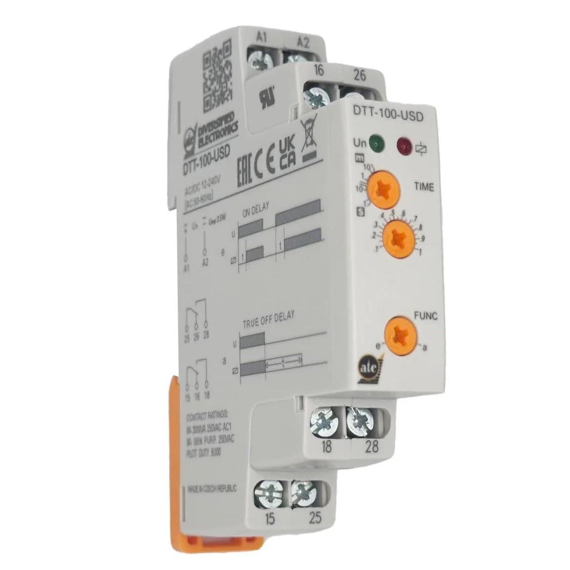 【DTT-100-USD】DIN RAIL TRUE OFF DELAY TIMER RE