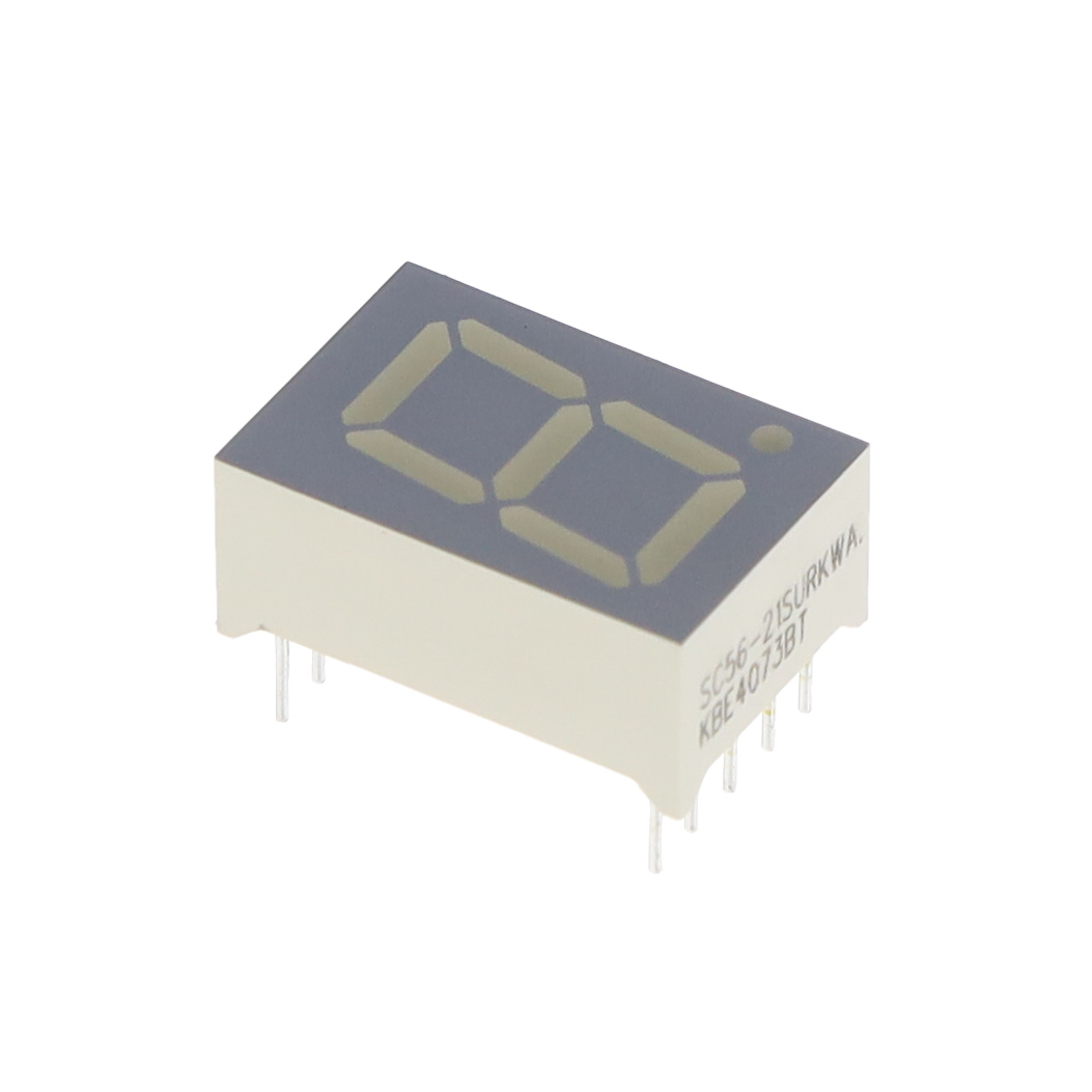 【SC56-21SURKWA】DISPLAY 7SEG 0.56" SGL RED 10DIP