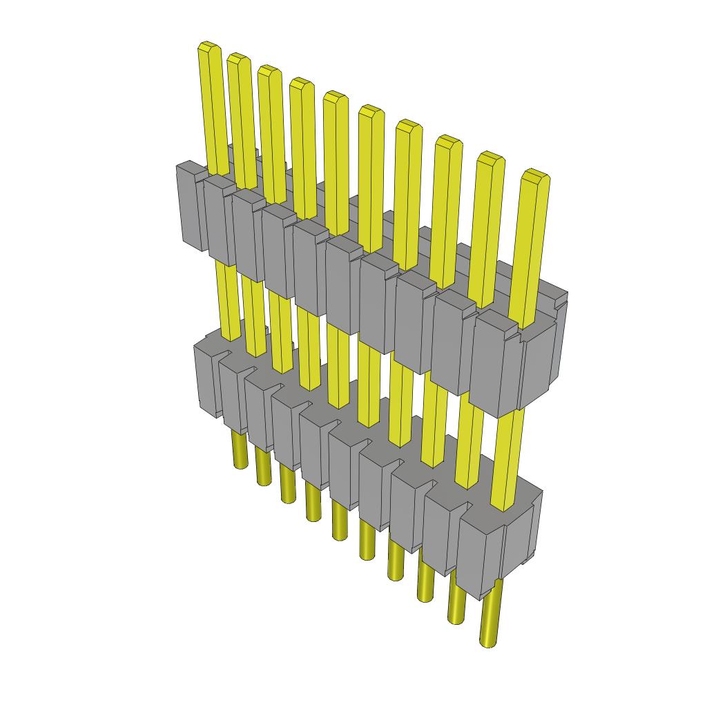 CONN HDR 10POS 0.05 STACK T/H【DWM-10-55-G-S-354】