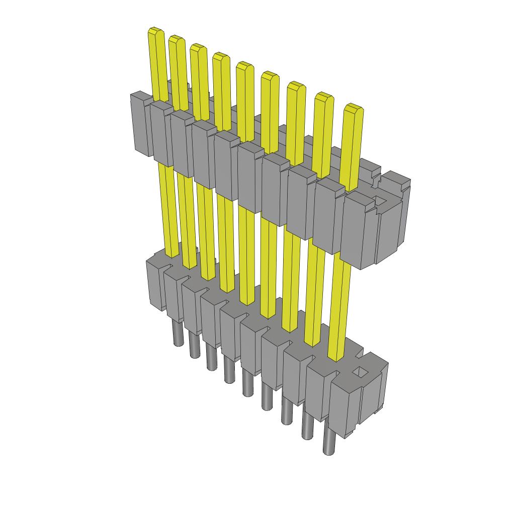 CONN HDR 10POS 0.05 STACK T/H【DWM-10-57-S-S-430-001】