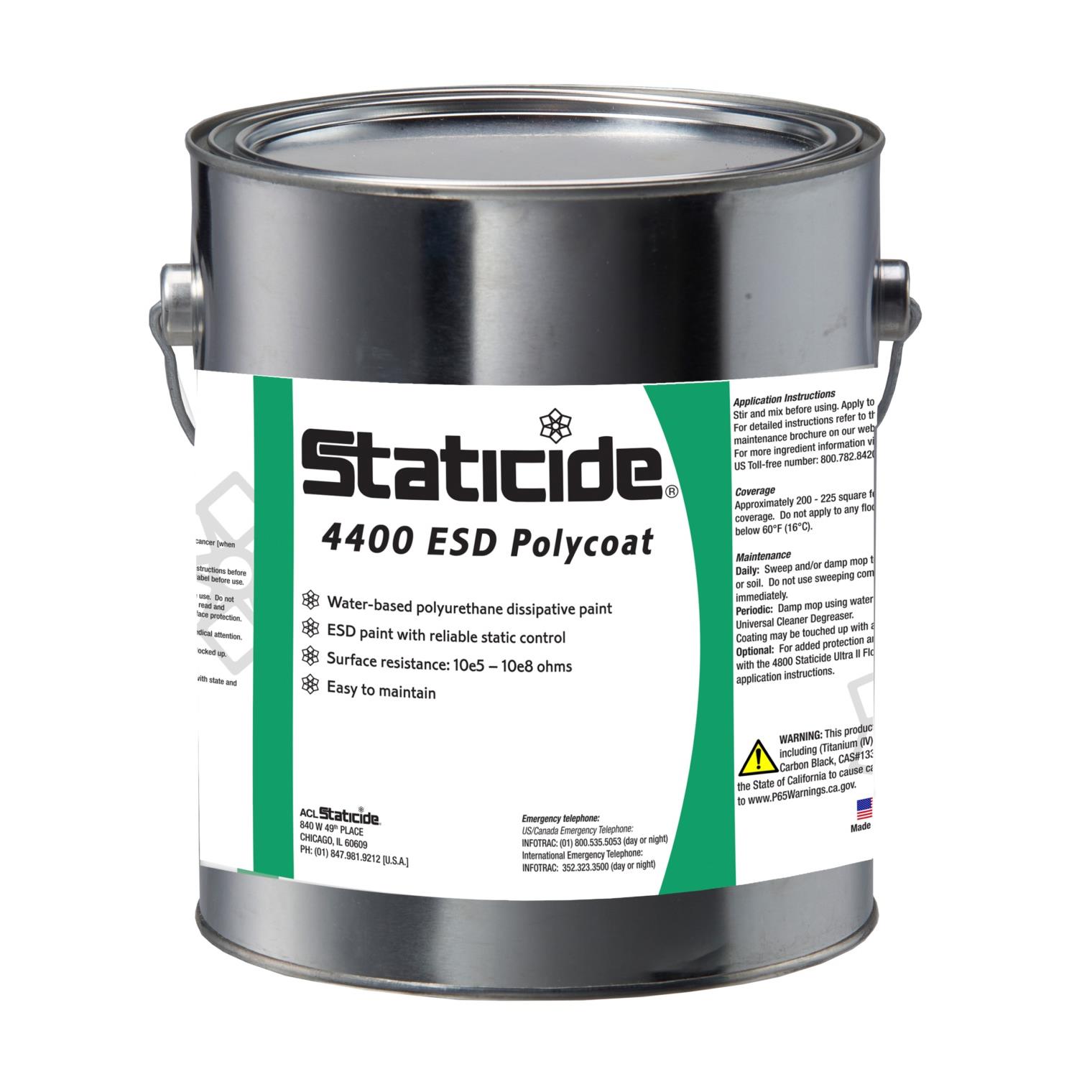 【4400DG1】STATICIDE ESD POLYCOAT -DARK GRE