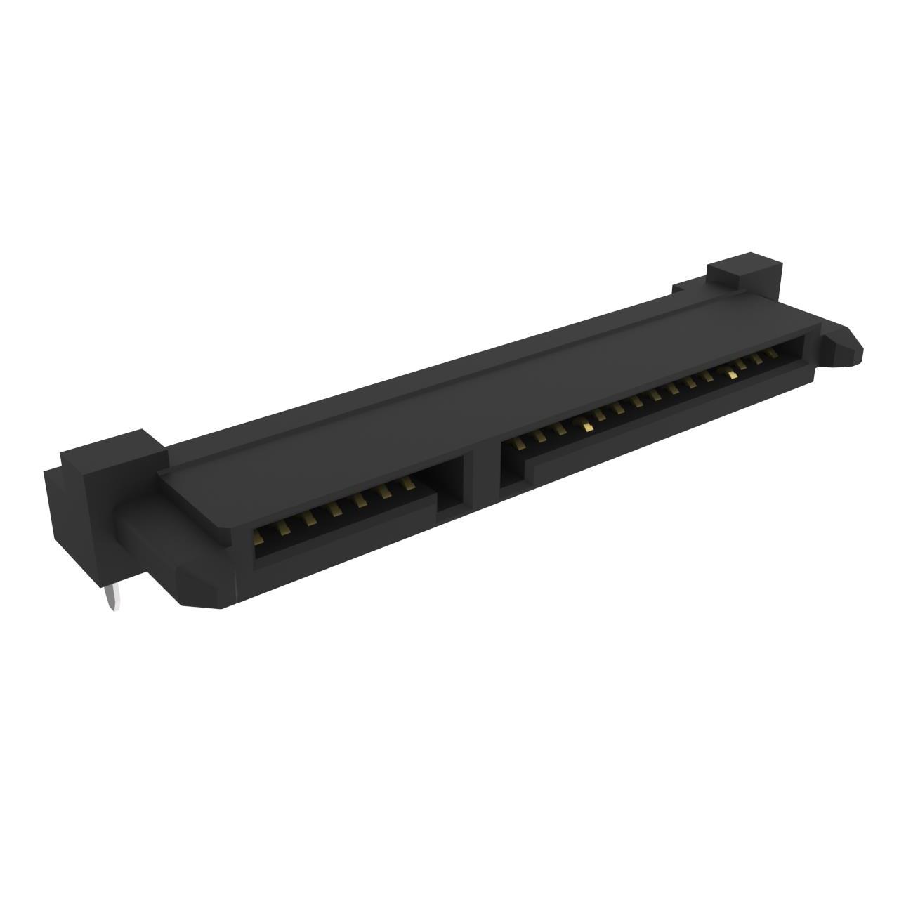 【10029364-011TRLF】CONN SATA RCPT 22POS SLD R/A SMD