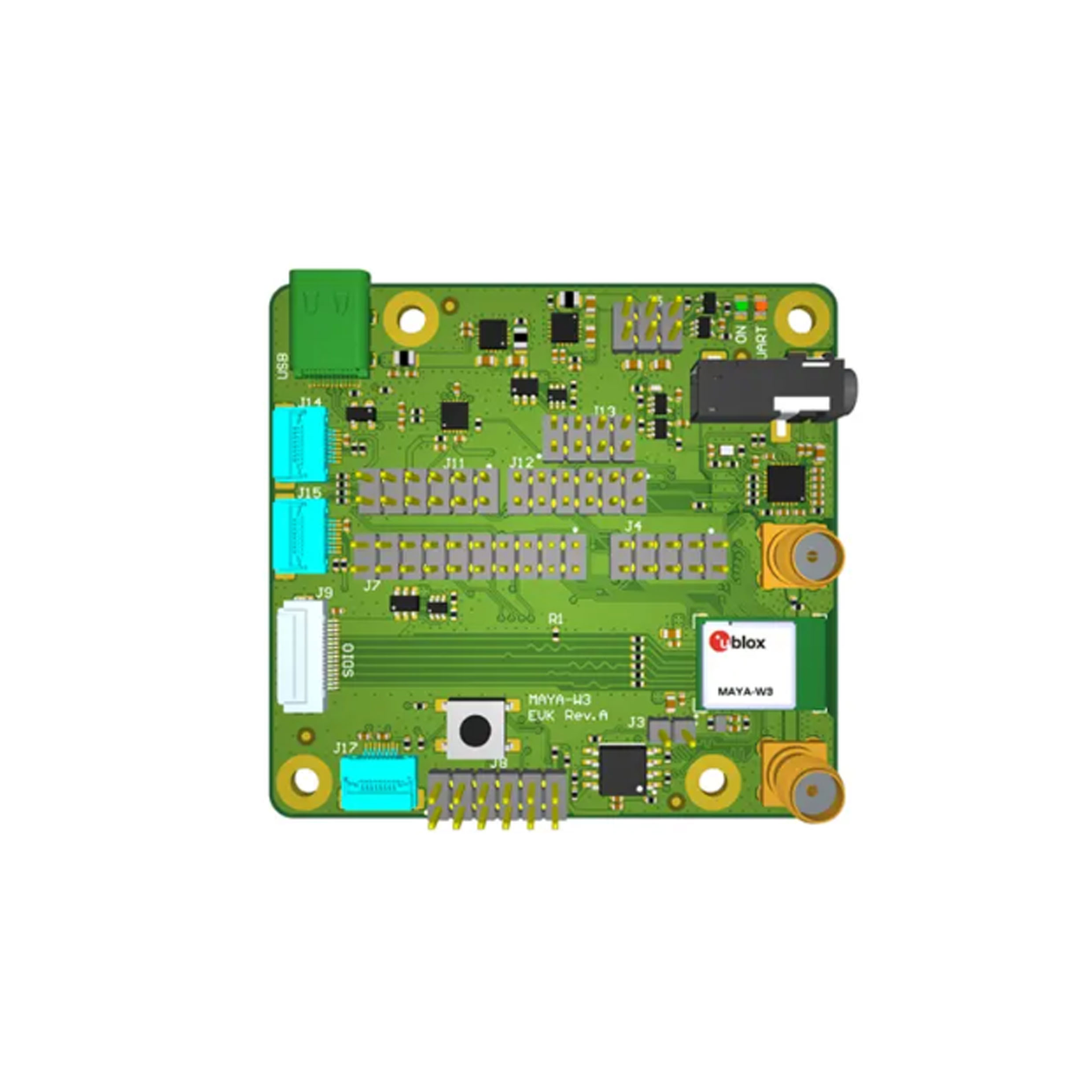 EVAL KIT, MAYA-W3 WIFI, ANT PINS【EVK-MAYA-W386-00C】
