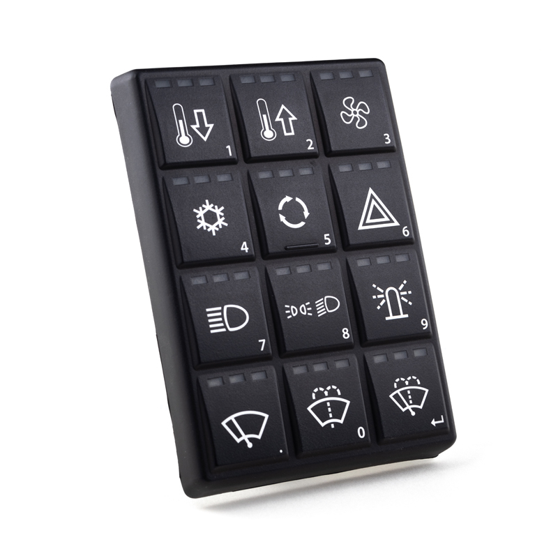 【3K006-2RC3AG】SWITCH KEYPAD 6KEY ILLUM
