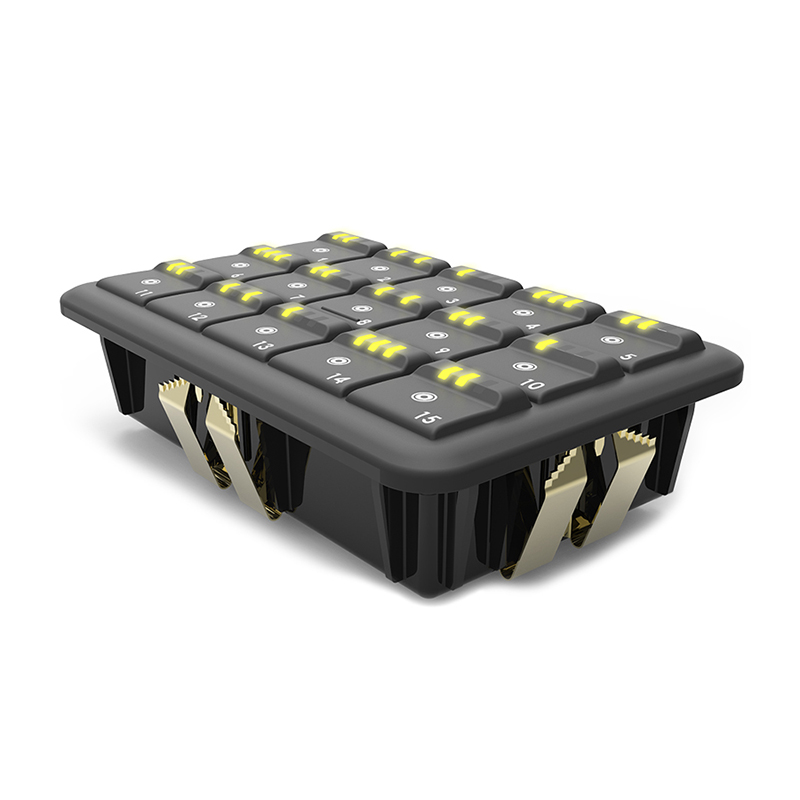 【3K208-G2-2RC3AW】SWITCH KEYPAD 8KEY ILLUM