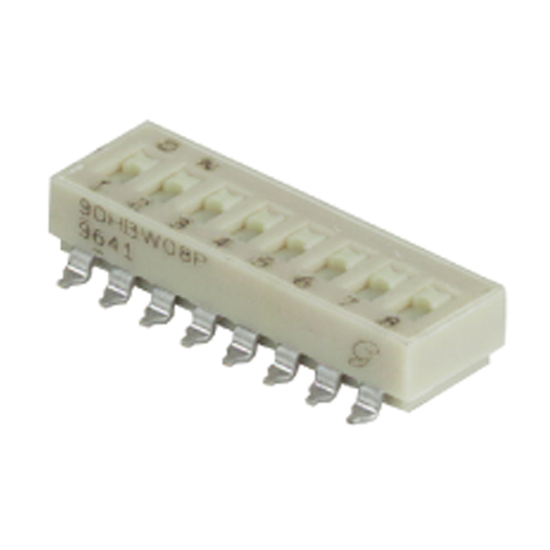 SWITCH SLIDE DIP SPST 0.025A 24V【90HBW08PRT】
