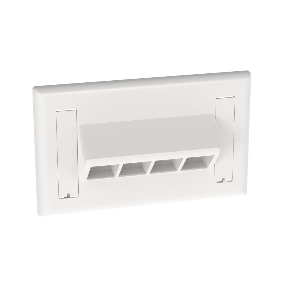 【NK4HSFAWY】NETKEY FACEPLATE, 4-PORT HORIZON