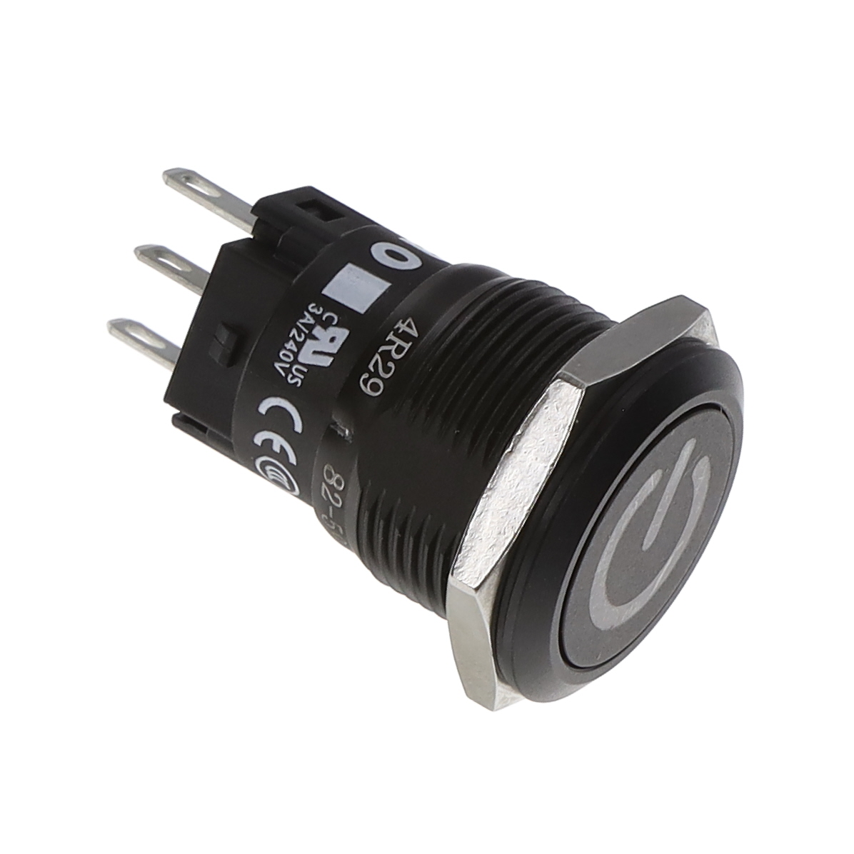 【82-5951.1000.B002】PUSHBUTTON, MOMENTARY, 19MM, ALU