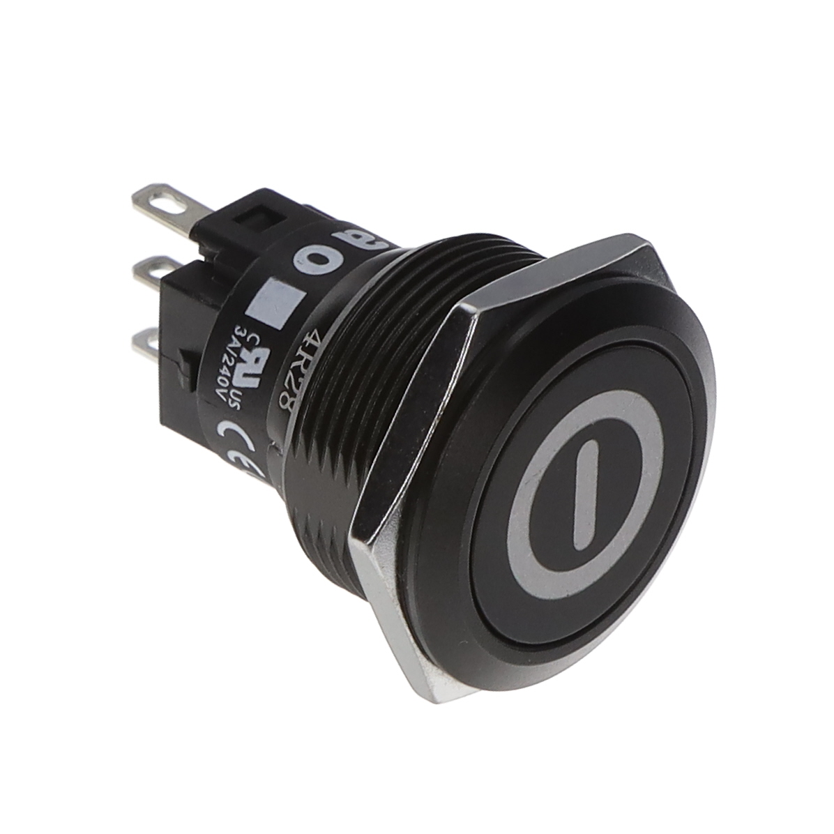 【82-6951.1000.B001】PUSHBUTTON, MOMENTARY, 22MM, ALU