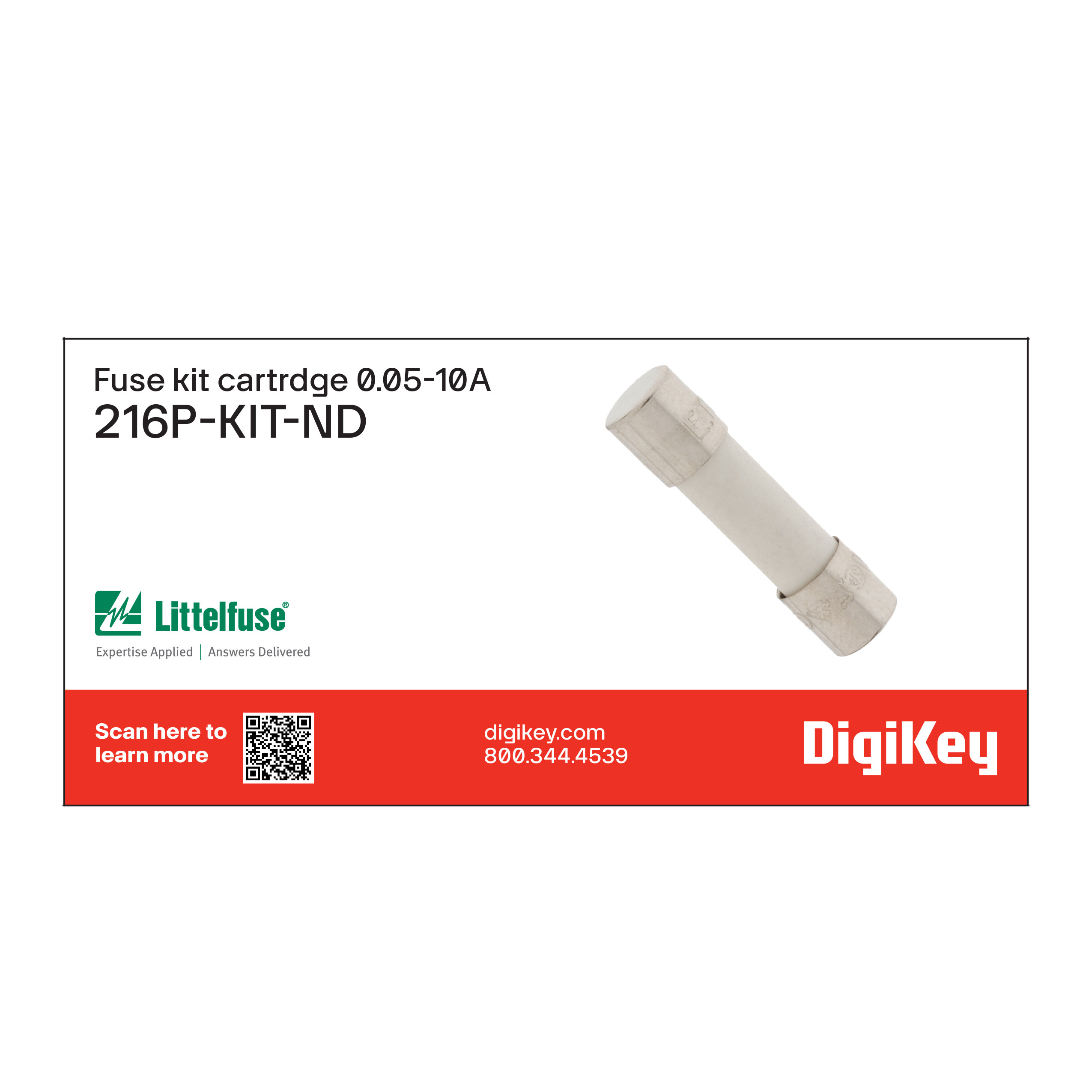 FUSE KIT CARTRDGE 0.05-10A 90PC【216P-KIT】