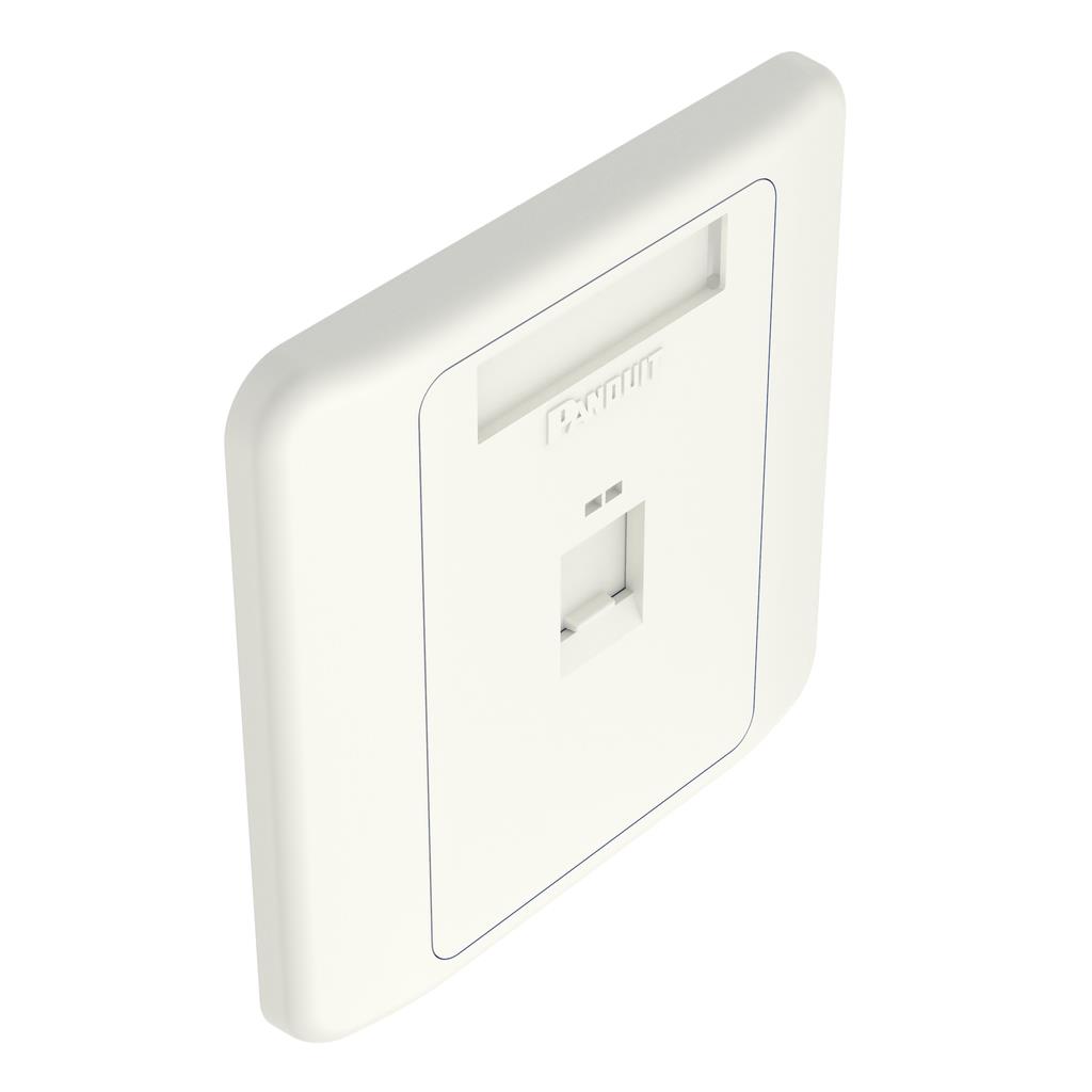 【NKFPL86F1SAW】FLAT SHUTTERED FACEPLATE, 1 PORT