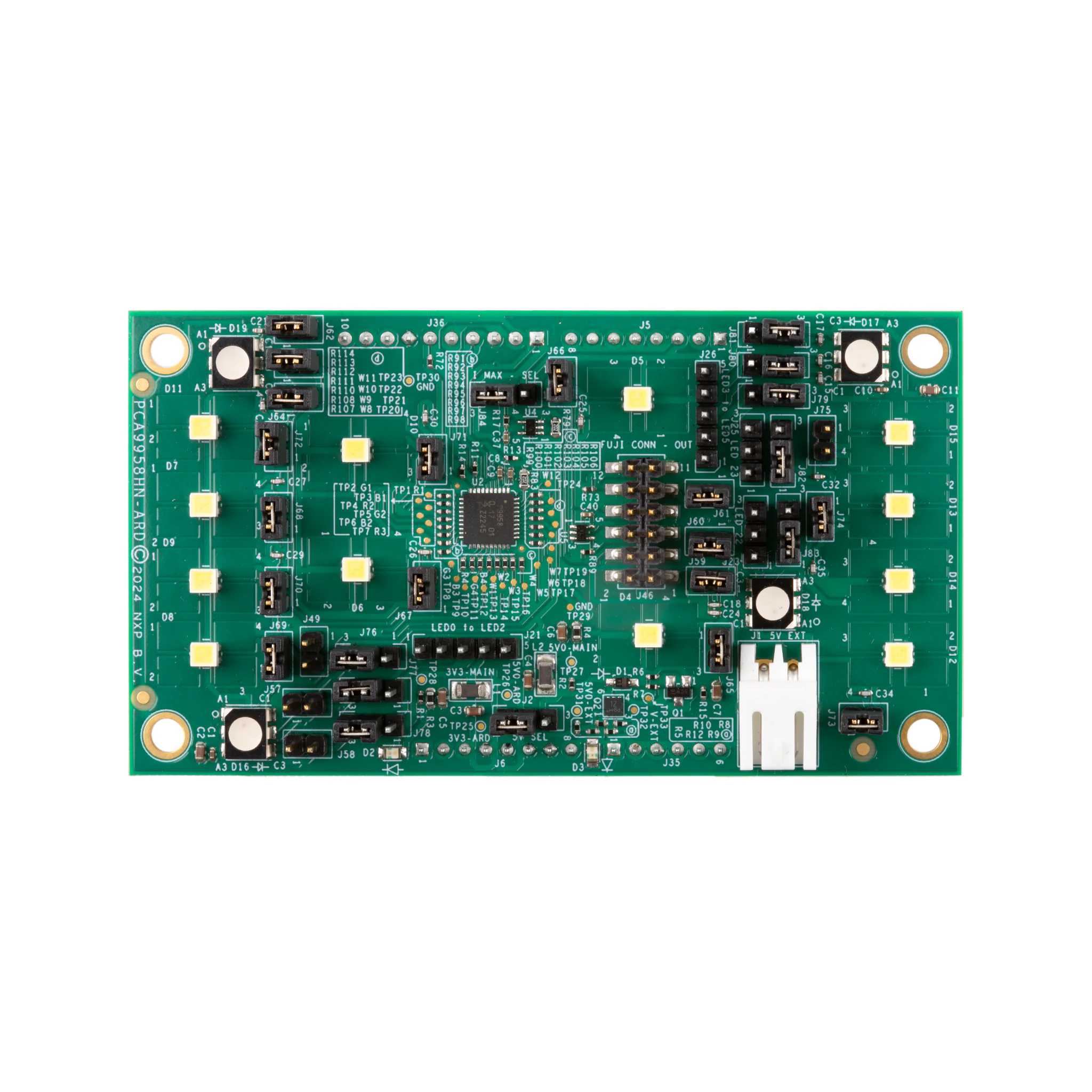 【PCA9958HN-ARD】24チャンネルSPIシリアルバスLEDドライバ評価ボード