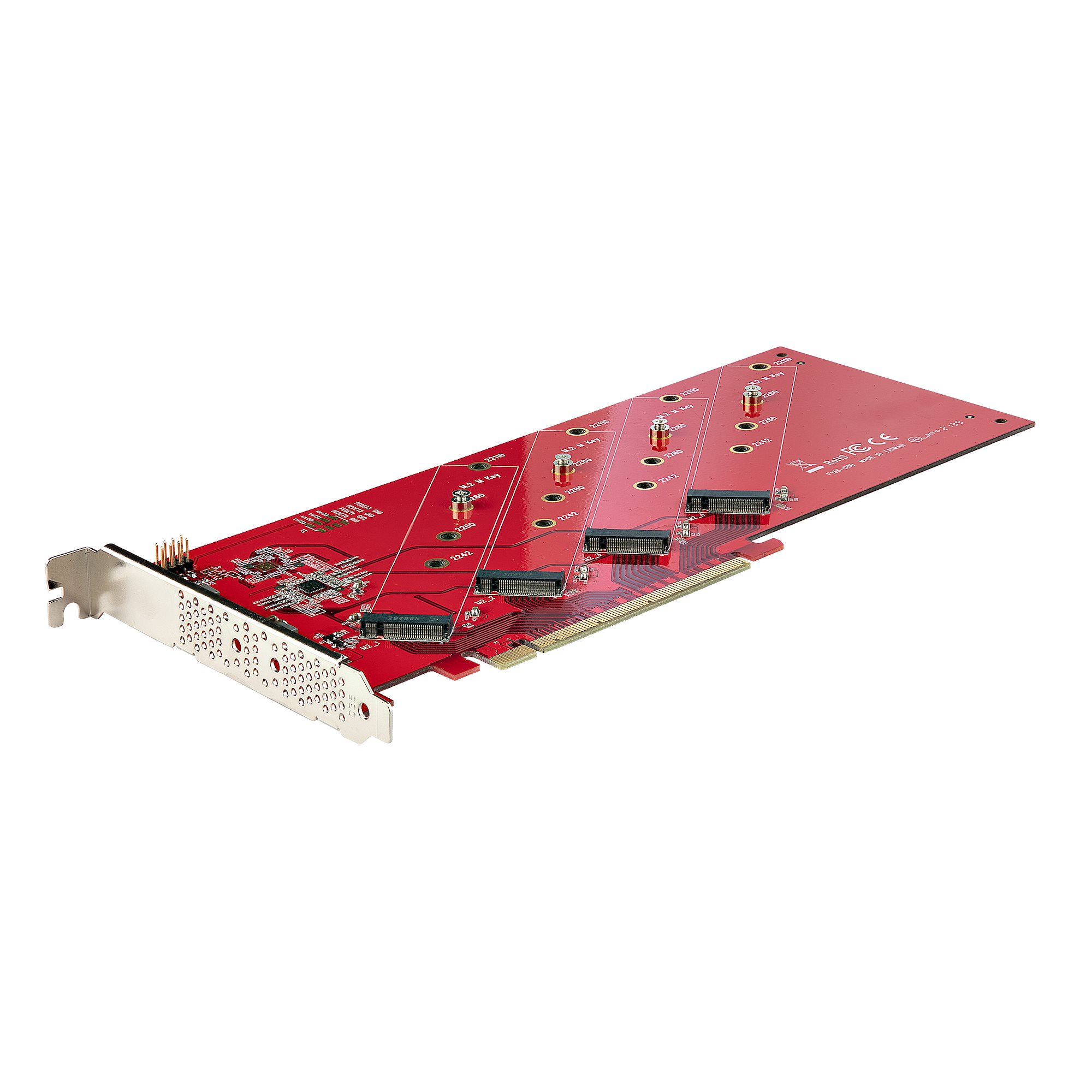 【QUAD-M2-PCIE-CARD-B】4 PORT PCIE ADAPTER