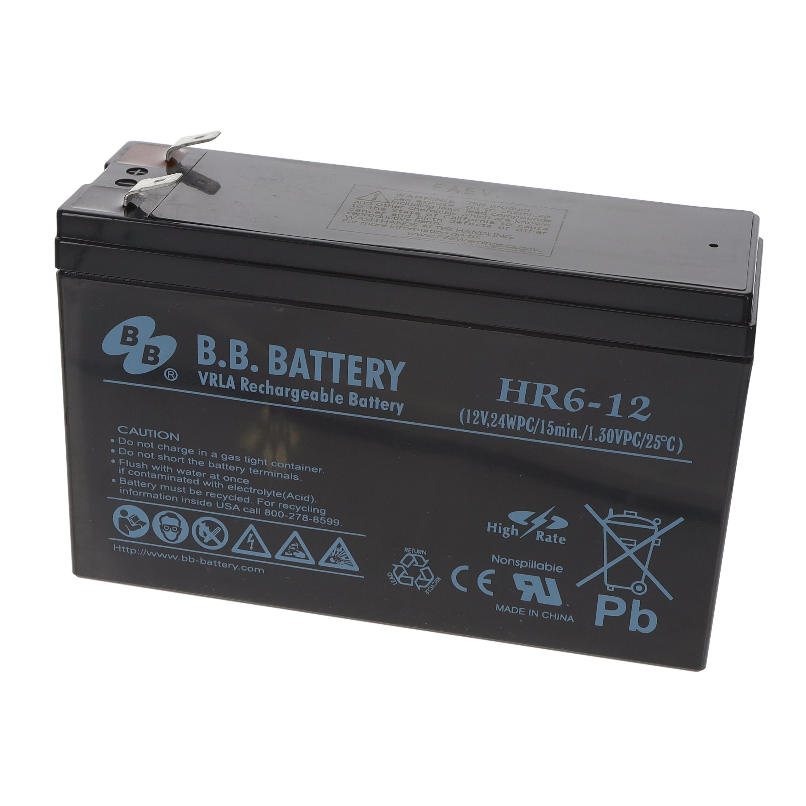 【HR6-12-T2】BATTERY LEAD ACID 12V 5.5AH