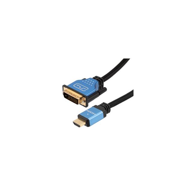 HDMI 2.0 TO DVI, ALUM SHELL, 4K,【LHDDVI-AMM-10FT】