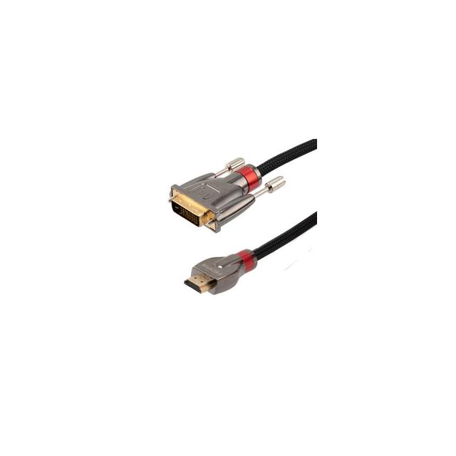 HDMI 2.0 TO DVI, ZINC SHELL, 4K,【LHDDVI-ZMM-3FT】