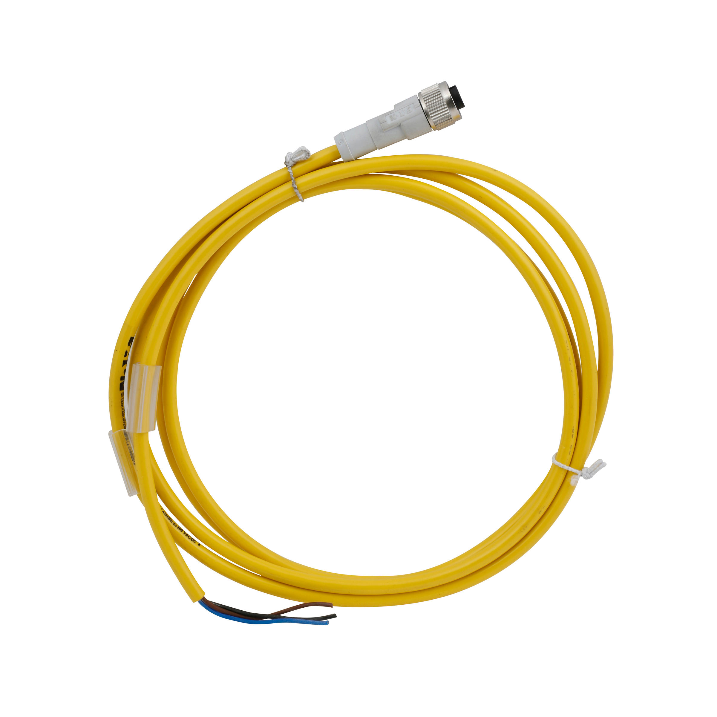 【CSDS4A3CY2202】CORDSET,DC,4P 3W,2M,YEL
