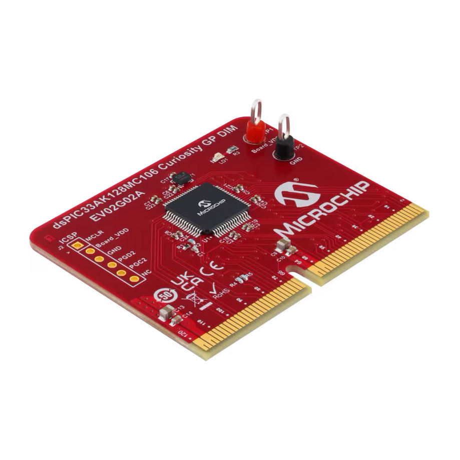 【EV02G02A】dsPIC33AK128MC106汎用デュアルインラインモジュール(DIM)