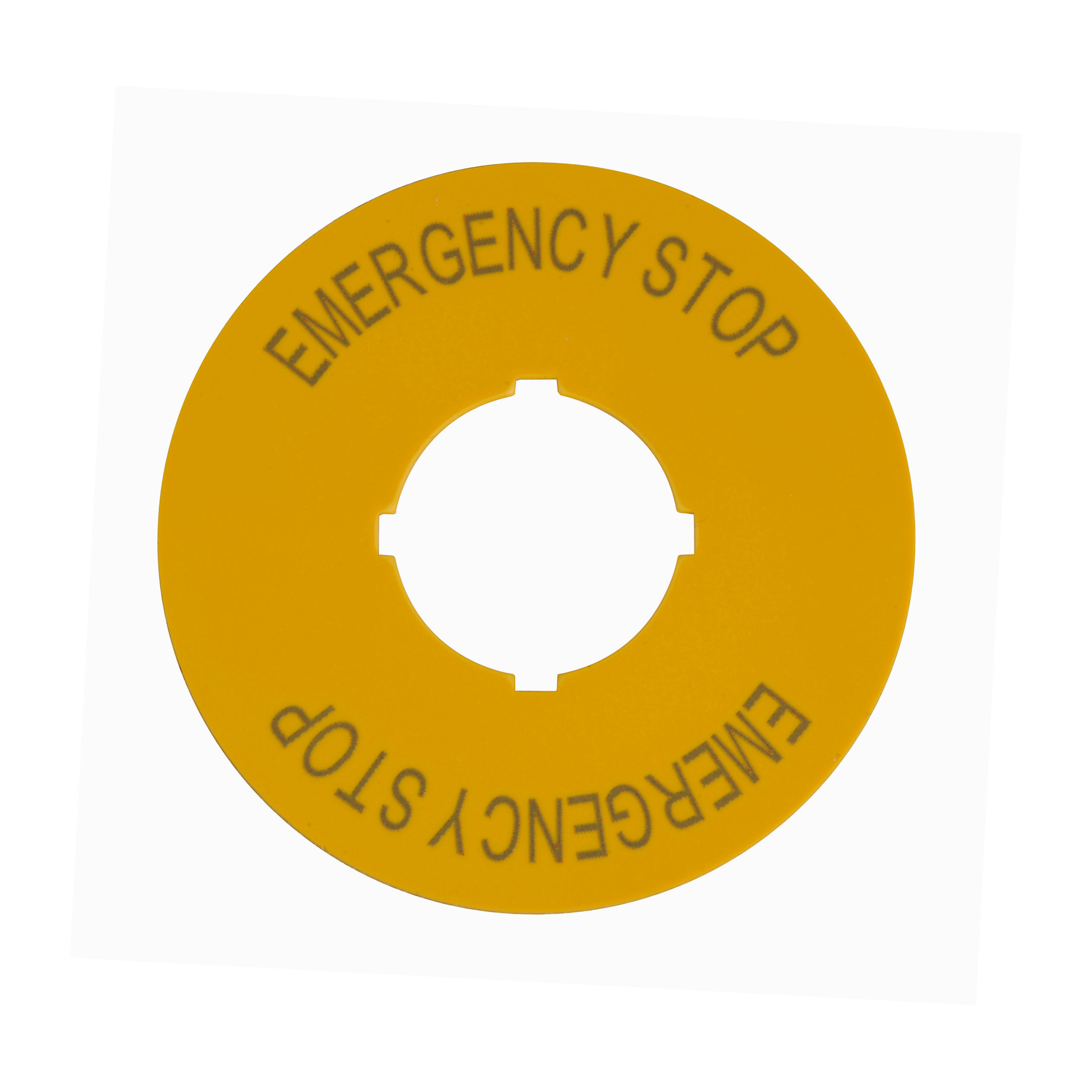 60MM ROUND E-STOP LEGEND PLATE【M22-XBK5】
