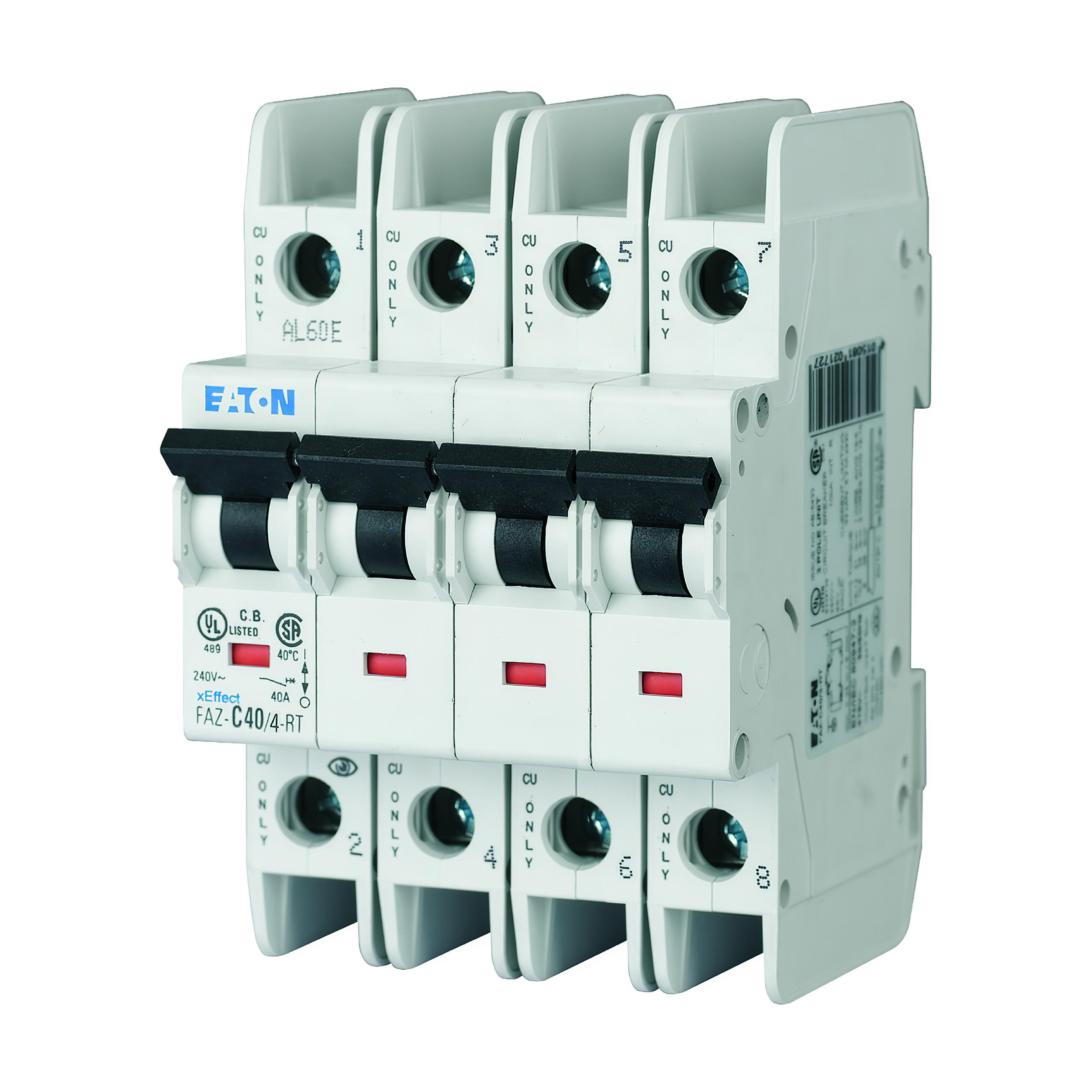 【FAZ-C40/4-NA】FAZ-NA UL 489 MCB 240VAC 4P 40A