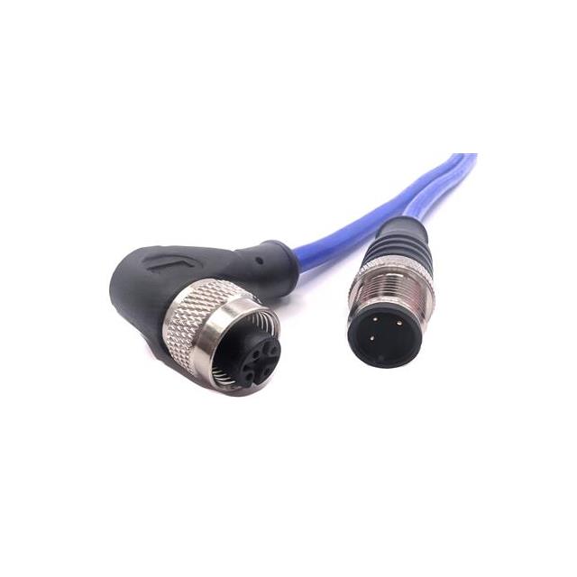 【C3AD80M010】M12,CORDSET,3 COND,M/ST,FM/RA,BL