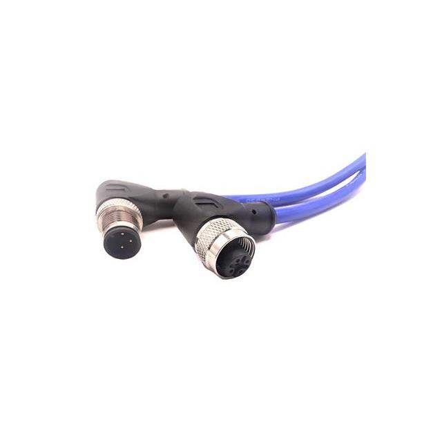 【C3BD80M010】M12,CORDSET,3 COND,M/RA,FM/RA,BL