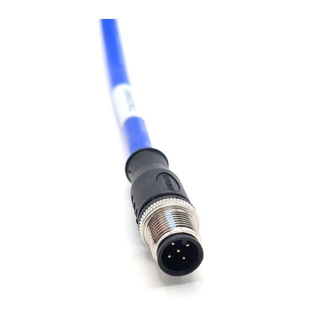 【C5A82M010】M12,CORD SET, 5 COND, M/ST, BLUE