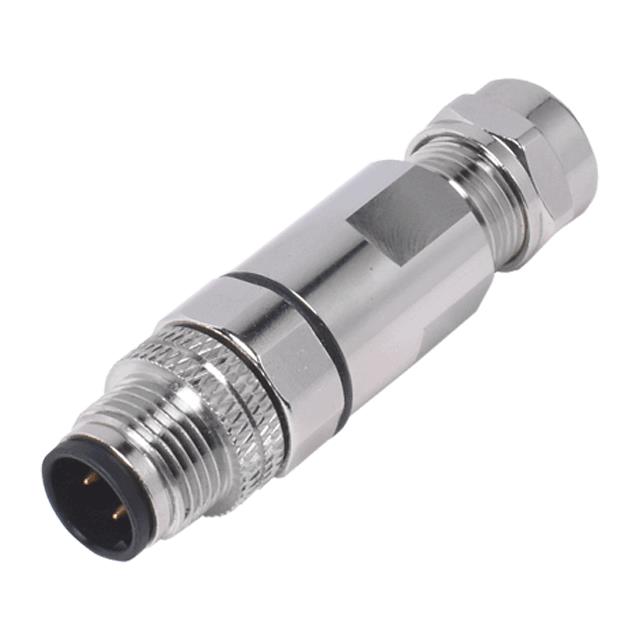 【SS-12300-002】M12 D-CODE MALE PLUG, FIELD TERM