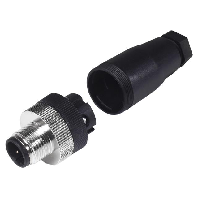 【SS-12300-005】M12 D-CODE MALE PLUG, FIELD TERM