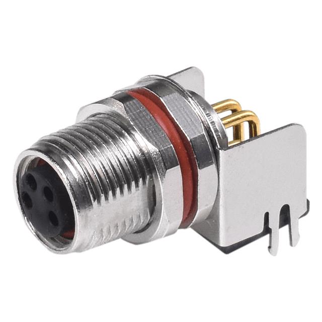 【SS-12800-009】M8 A-CODE 4 PIN FEMALE RIGHT-ANG
