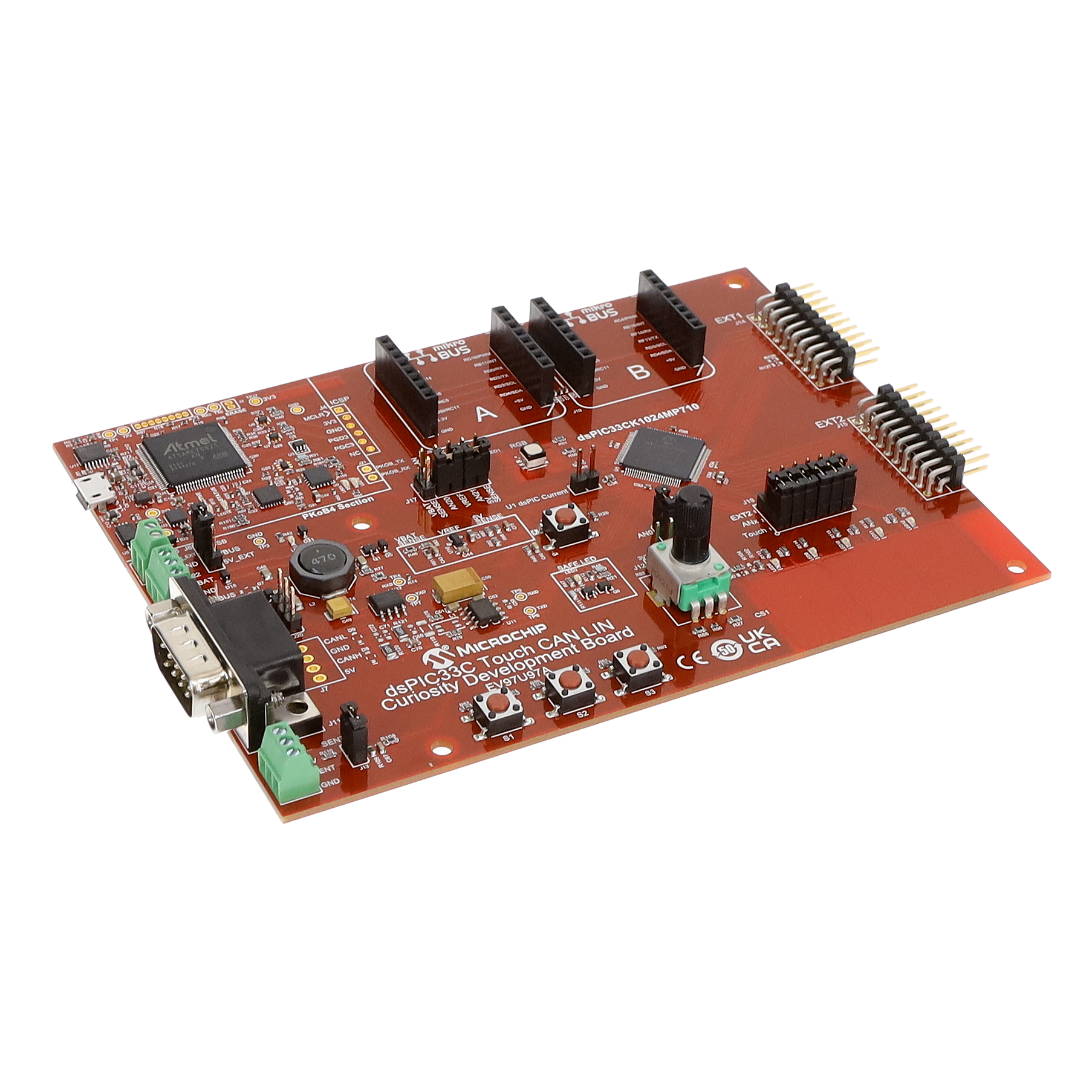 【EV97U97A】DSPIC33C TOUCH-CAN-LIN EVAL BRD