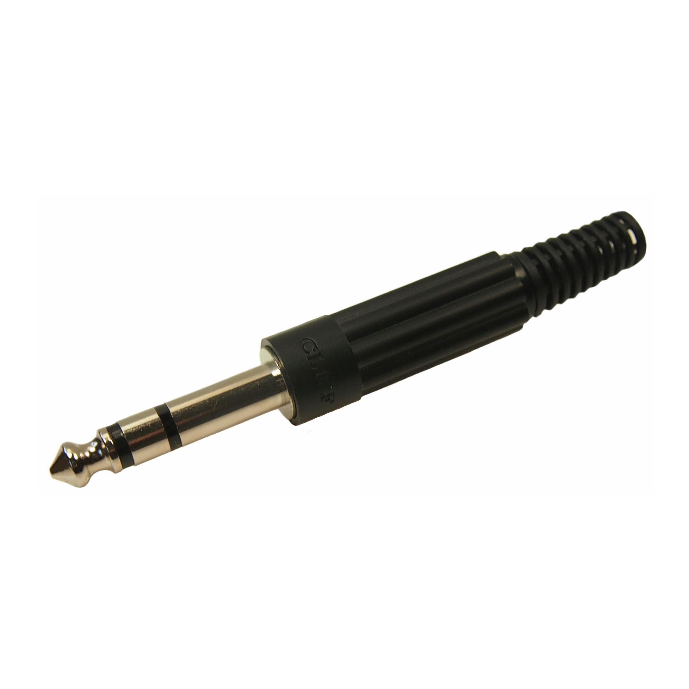 JACK PLUG STEREO BLACK WITH STRA【FM1026】