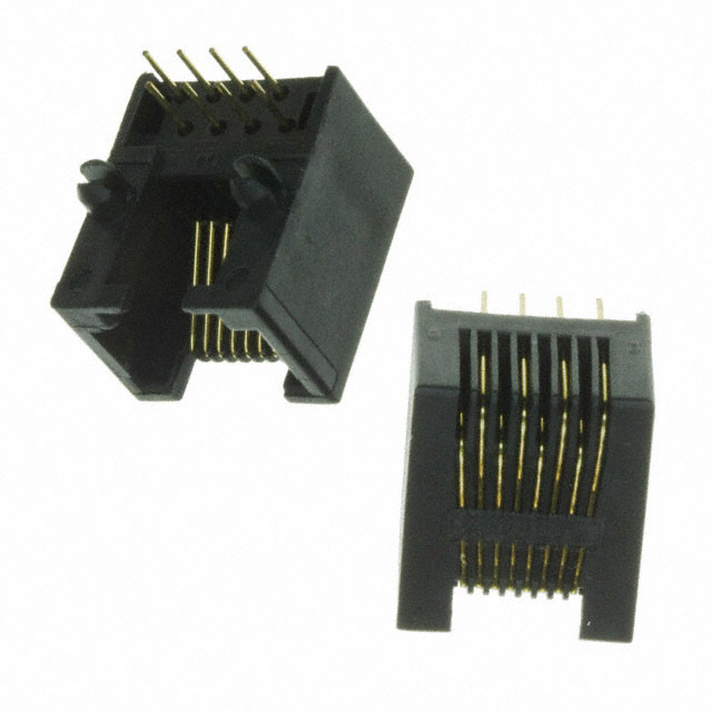【A-2004-2-4-LP-N-R】CONN MOD JACK 8P8C R/A UNSHLD