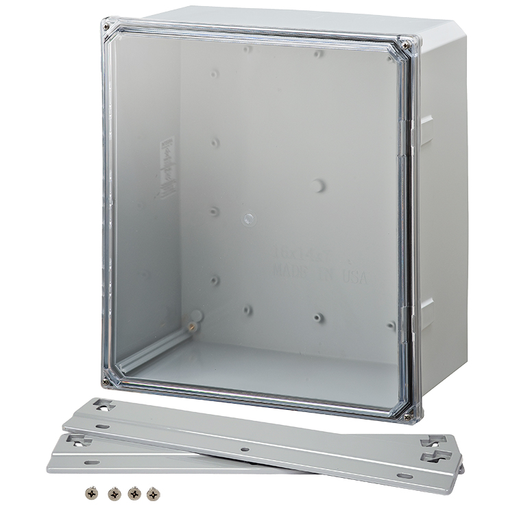 【H161407SCF】ENCL PLASTIC GRY 16.75"LX14.70"W