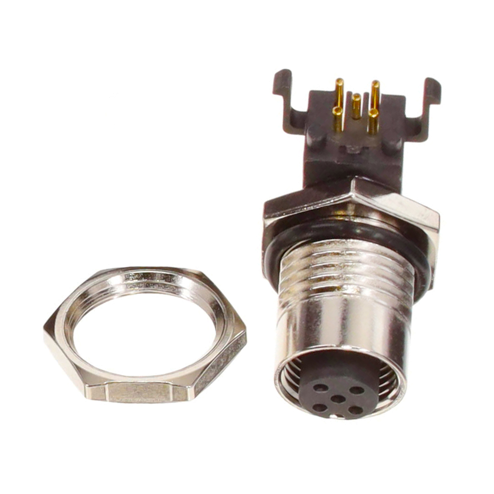 【M12A-05PFFR-SF8001】M12 CONN RIGHT ANGLE ACODE
