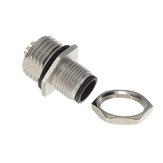 【M12A-08PMMS-SH8002】M12 PANEL SOLDER CONN