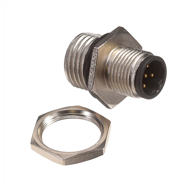 【M12B-05PMMS-SH8001】M12 PANEL SOLDER CONN