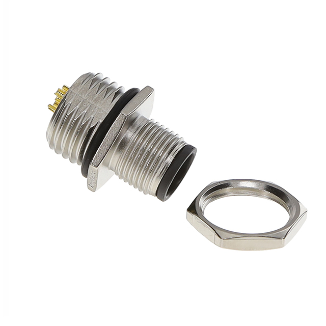 【M12B-05PMMS-SH8002】M12 PANEL SOLDER CONN