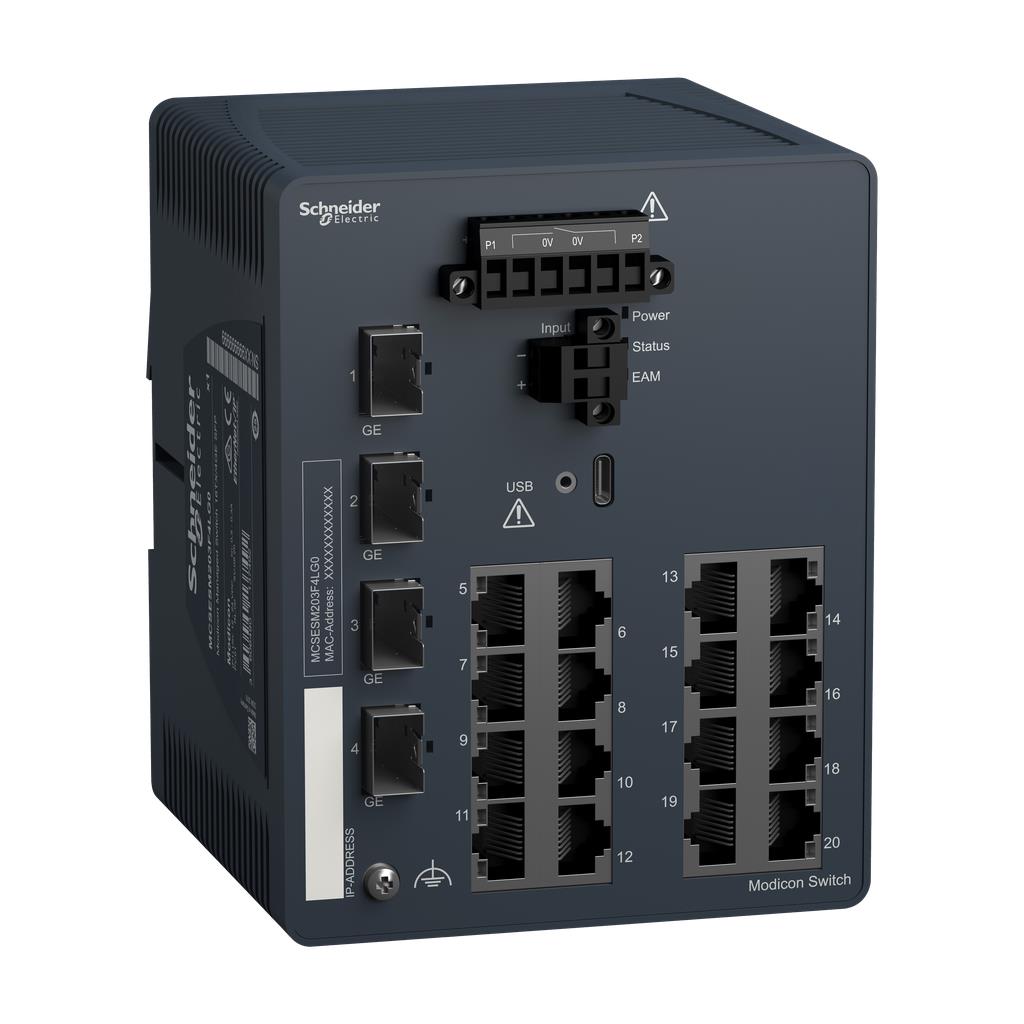 【MCSESM203F4LG0】NETWORK SWITCH, MODICON NETWORKI