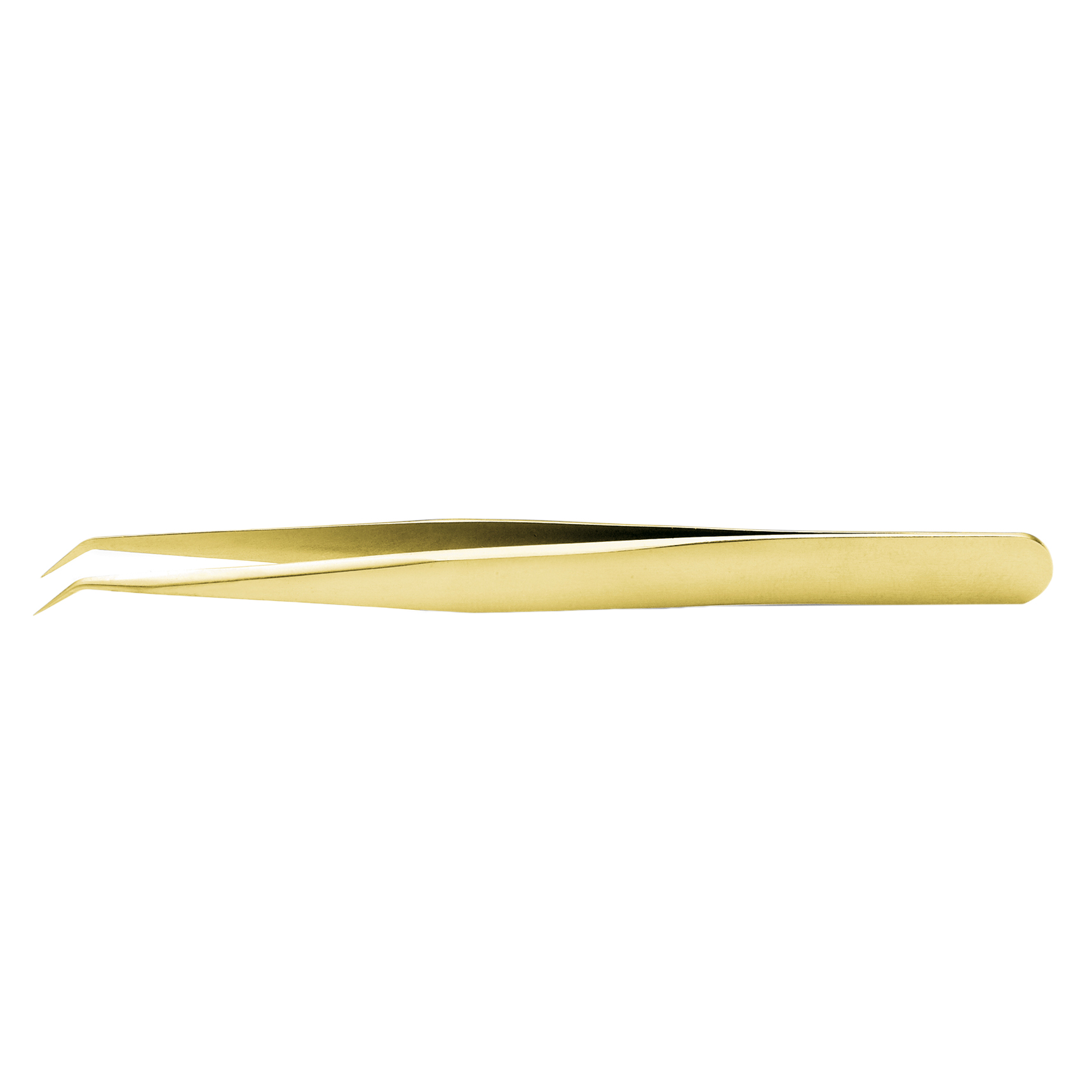 【3CB.SA.GP.0.ITU】GOLD PLATED TWEEZERS,BENT,4.33"