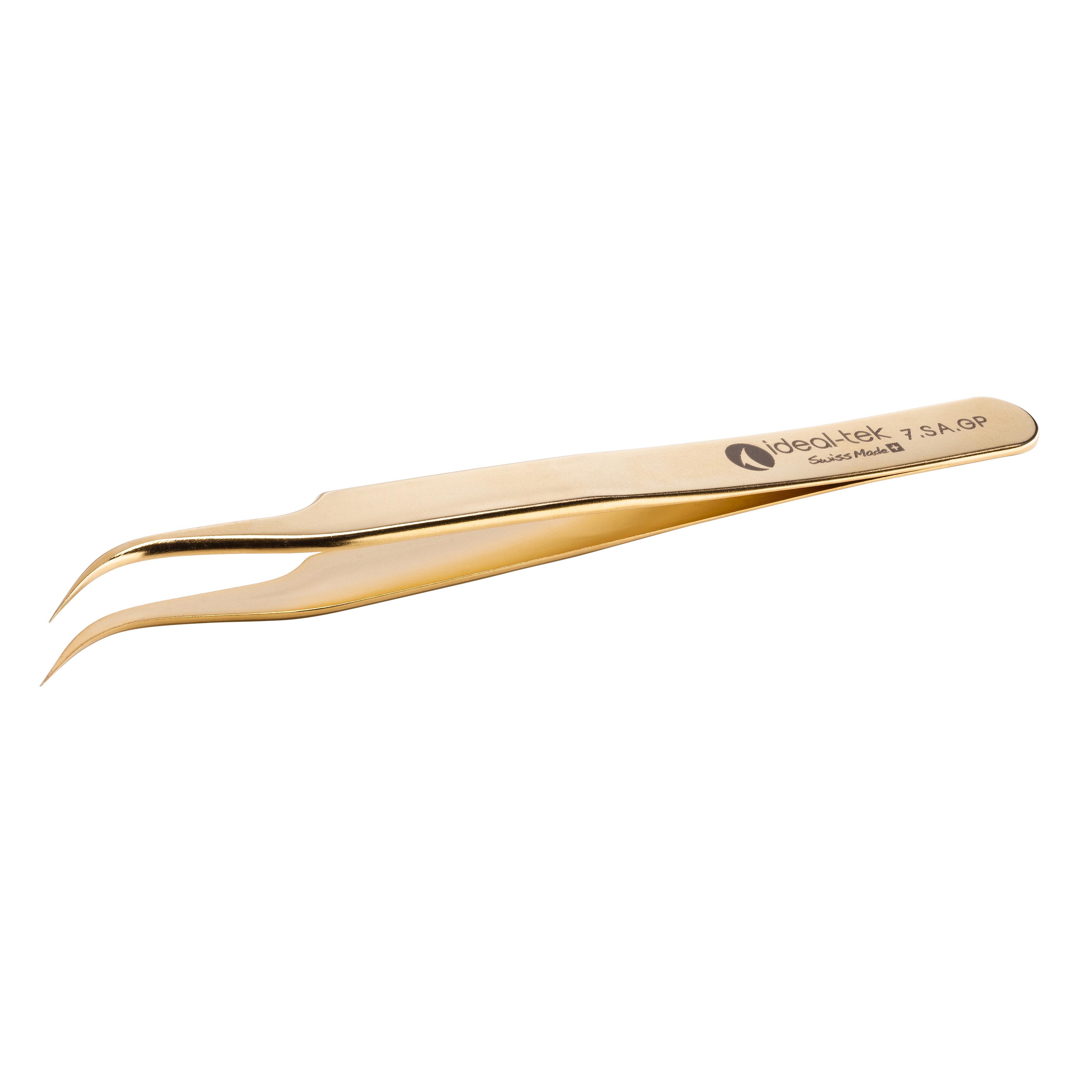 【7.SA.GP.0.ITU】GOLD PLATED TWEEZERS,CURVED,4.72
